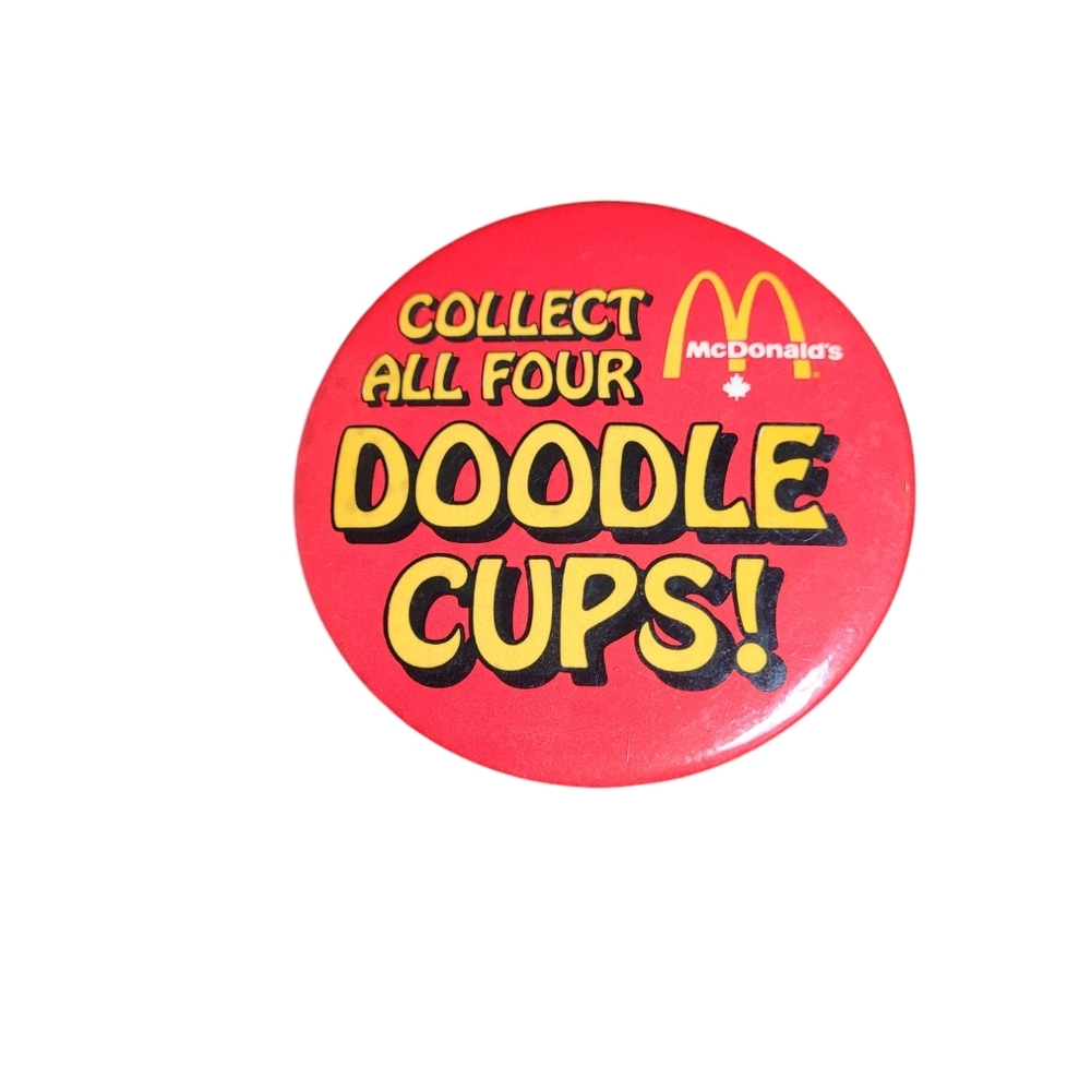 McDonald's Red Doodle Cups pin